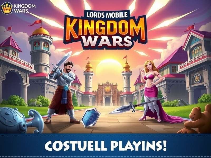 Lords Mobile Kingdom Wars Mod APK gameplay screenshot showing battle scene