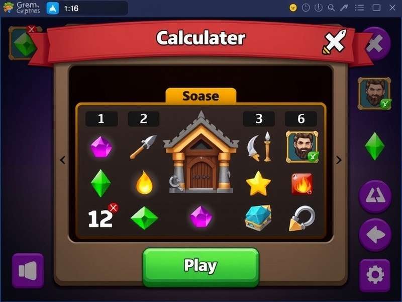Lords Mobile gem buildings calculator interface showing gem cost analysis