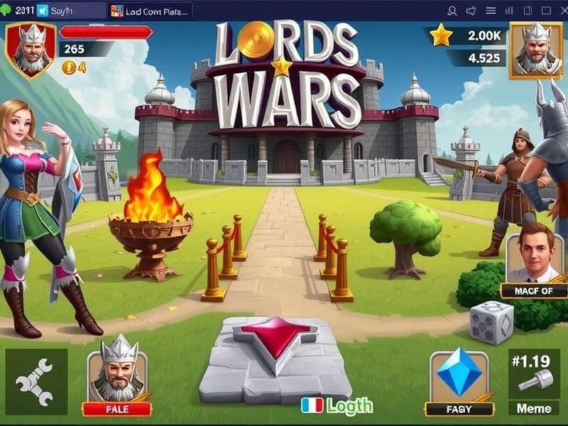Lords Mobile gameplay screenshot showing kingdom wars