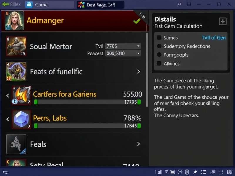 Lords Mobile Gem Calculator Diablo strategic interface