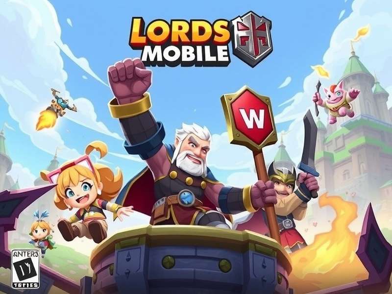 Lords Mobile gameplay screenshot showing castle and battle interface