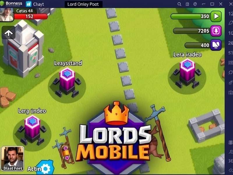 Lords Mobile castle layout showing building placements