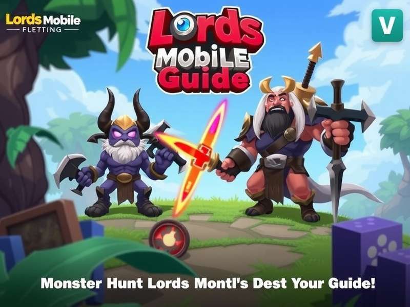 Fantasy monster hunt scene with warriors and a large beast