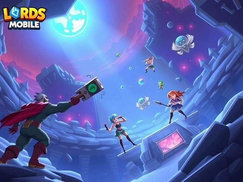 Lords Mobile gameplay screenshot showing heroes and battles