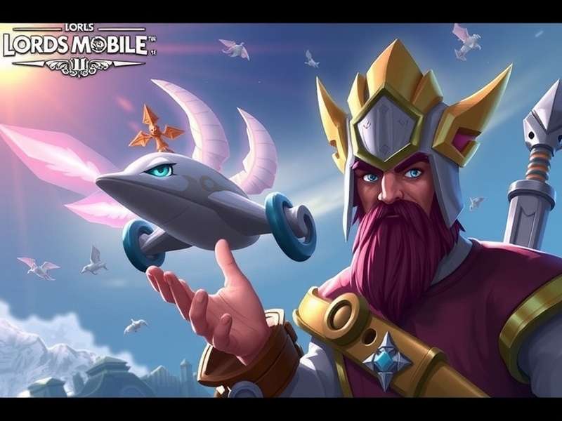 Epic battle scene from Lords Mobile World Championship showcasing armies clashing