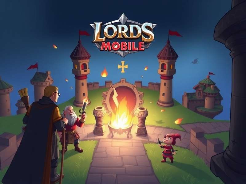 Lords Mobile gameplay scene showing strategy and action