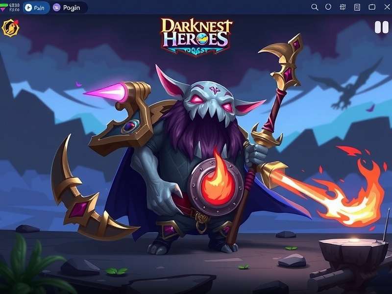 Lords Mobile Darknest Heroes battling monsters in a dark dungeon