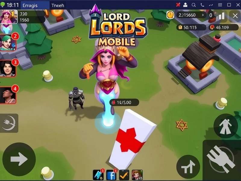 Lords Mobile Strategy Map showing kingdom layout and troop formations