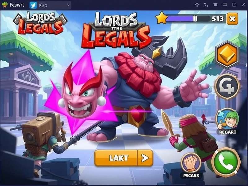 Epic Lords Mobile KVK battle scene with castle and armies clashing