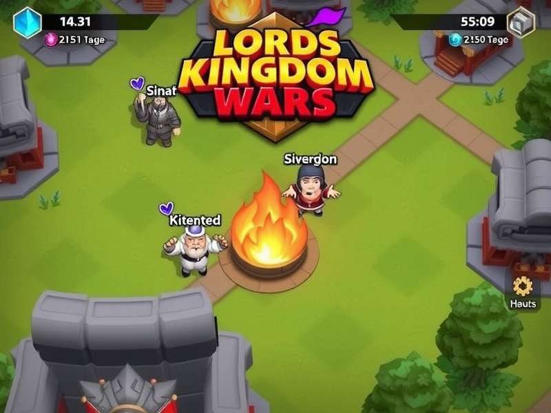 Lords Mobile Kingdom Wars massive battlefield with guild armies clashing