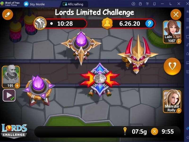 Lords Mobile Limited Challenge banner showing heroes and battlefield