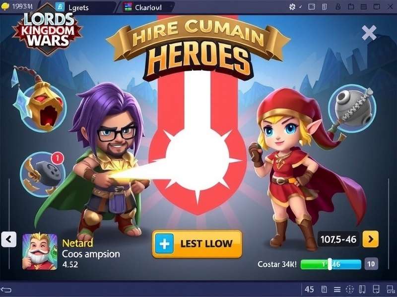 Lords Mobile Kingdom Wars hero recruitment screen showing Indian players in battle