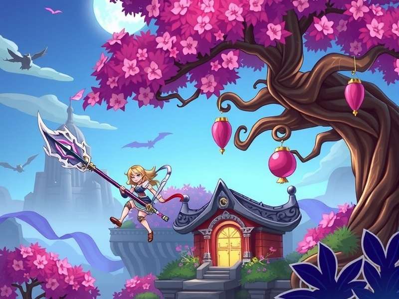 Anise Fantasy Realm — Lords Mobile Indian kingdom concept art with ancient forts and battle flags