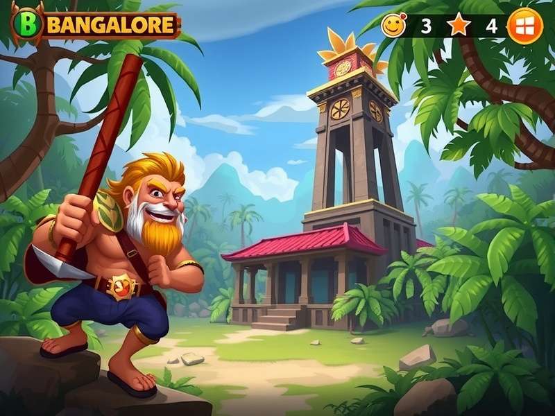 Bangalore Jungle Warrior — Lords Mobile concept art with jungle backdrop and warrior stance